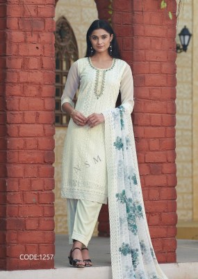 Kumb Softy present heavy georgette shiffli work kurti pant and dupatta catalogue at low rate readymade suit catalogs