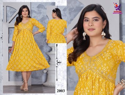 Kurta catalog by Silver shines Printed  Aaliya cut Flared Kurta at wholesale price kurtis catalogs