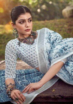 L T Fashion Vidhya Vol 2 Shimmer Weave Silver Heritage SaSilver Auraree Linen Cotton  Catalague Wholesale  sarees catalogs