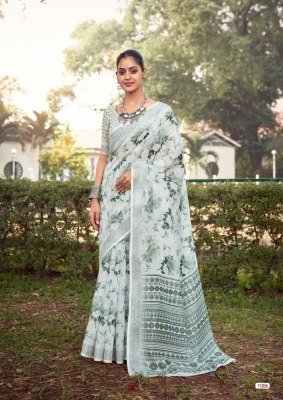 L T Fashion Vidhya Vol 2 Shimmer Weave Silver Heritage SaSilver Auraree Linen Cotton  Catalague Wholesale  sarees catalogs