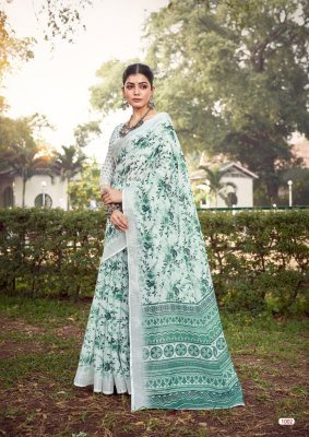 L T Fashion Vidhya Vol 2 Shimmer Weave Silver Heritage SaSilver Auraree Linen Cotton  Catalague Wholesale  sarees catalogs