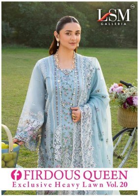 LSM Firdous Queen Vol-20 Pure Heavy Lawn Dress Material Collection 