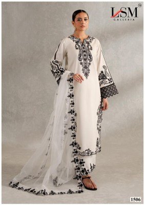 LSM Galleria Parian Dream Vol 15  Unstitched Heavy Luxury Lawn Collection  Pure Heavy Lawn Top And Bottom with Pure Cotton Dupatta Wholesale dress material catalogs