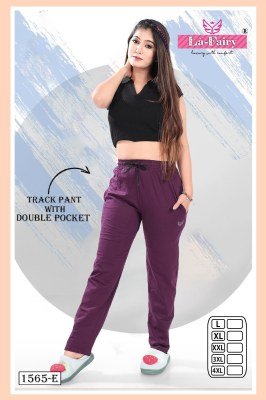 La fairy by D No 1565 present womans comfortable track pant catalogue with double pocket at wholesale price bottom wear catalogs