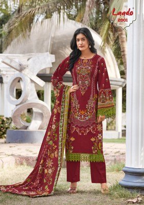 Laado Innayat Vol 2 Karachi Pure Cotton Readymade Kurti Pant with Dupatta Set kurti pant with dupatta Catalogs
