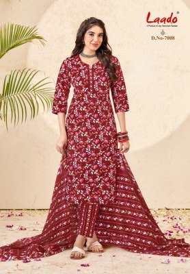 Laado Nargis Vol-7 Pure Cotton Printed Kurti Pant with Dupatta Set kurti pant with dupatta Catalogs