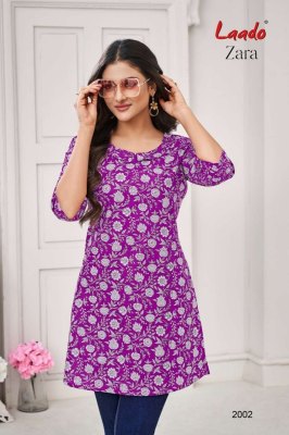Laado presnet Zara Vol 2 Readymade cotton printed Short Tops catalog at low rate western wear catalogs