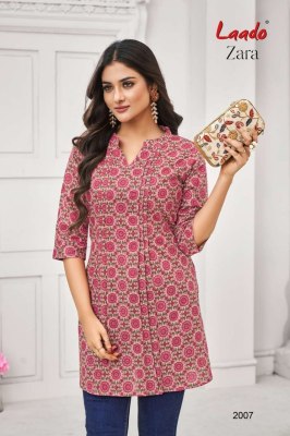 Laado presnet Zara Vol 2 Readymade cotton printed Short Tops catalog at low rate western wear catalogs