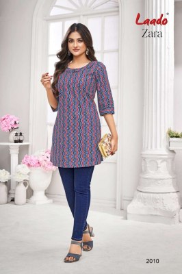 Laado presnet Zara Vol 2 Readymade cotton printed Short Tops catalog at low rate western wear catalogs