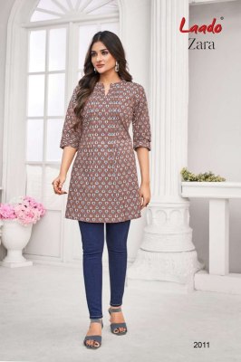 Laado presnet Zara Vol 2 Readymade cotton printed Short Tops catalog at low rate western wear catalogs