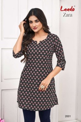 Laado presnet Zara Vol 2 Readymade cotton printed Short Tops catalog at low rate western wear catalogs