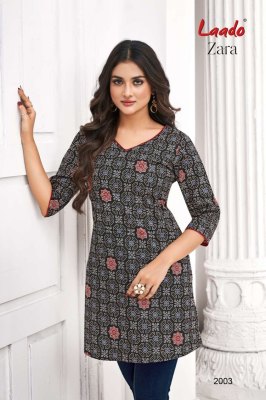 Laado presnet Zara Vol 2 Readymade cotton printed Short Tops catalog at low rate western wear catalogs