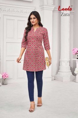 Laado presnet Zara Vol 2 Readymade cotton printed Short Tops catalog at low rate western wear catalogs