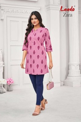 Laado presnet Zara Vol 2 Readymade cotton printed Short Tops catalog at low rate western wear catalogs