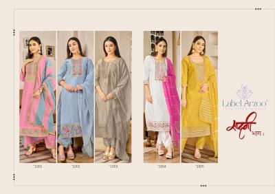 Label Arzoo by Sadgi designer readymade suit catalogue at amaviexpo readymade suit catalogs