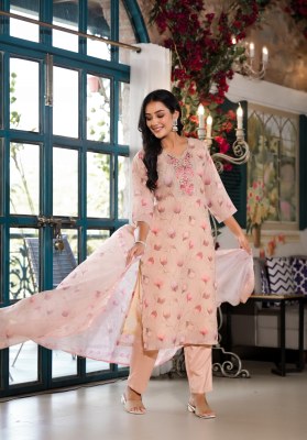 Label Khoj by D No 9617 linen cotton printed kurti pant and dupatta catalogue at low rate readymade suit catalogs