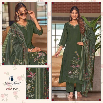 Ladies Flavour Mull Chanderi Kurti Pant with Digital Print Dupatta 