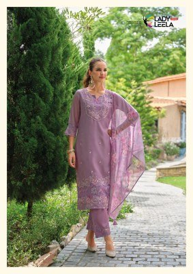 Lady Leela Inaya 3 Designer Organza Kurti Set with Hand Embroidery  Viscose Silk Pants And Organaza Printed Dupatta Wholesale kurtis catalogs