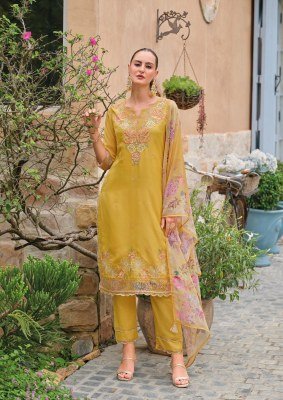 Lady Leela Inaya 3 Designer Organza Kurti Set with Hand Embroidery  Viscose Silk Pants And Organaza Printed Dupatta Wholesale kurtis catalogs