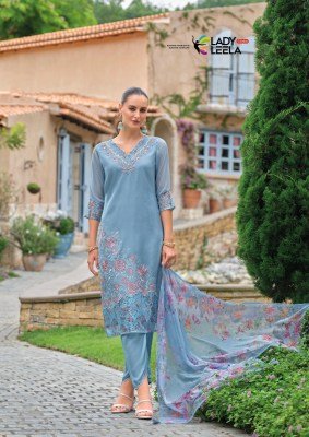 Lady Leela Inaya 3 Designer Organza Kurti Set with Hand Embroidery  Viscose Silk Pants And Organaza Printed Dupatta Wholesale kurtis catalogs