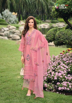 Lady Leela Kainat Handworked Maslin Suit Set with Pure Viscose Pants And Scalloped Organza Dupatta wholesale kurtis catalogs