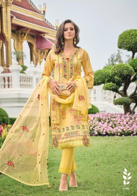 Lady Leela Kainat Handworked Maslin Suit Set with Pure Viscose Pants And Scalloped Organza Dupatta wholesale kurtis catalogs
