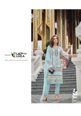 Lady Leela Kainat Handworked Maslin Suit Set with Pure Viscose Pants And Scalloped Organza Dupatta wholesale kurtis catalogs