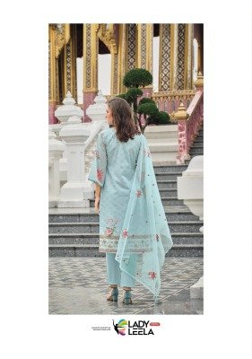 Lady Leela Kainat Handworked Maslin Suit Set with Pure Viscose Pants And Scalloped Organza Dupatta wholesale kurtis catalogs