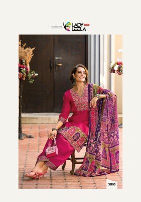 Lady Leela Khwab Designer Kurti Set Viscose Silk Embroidery with Farshi Pants And Chinon Dupatta Wholesale Product kurtis catalogs