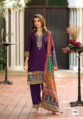 Lady Leela Khwab Designer Kurti Set Viscose Silk Embroidery with Farshi Pants And Chinon Dupatta Wholesale Product kurtis catalogs