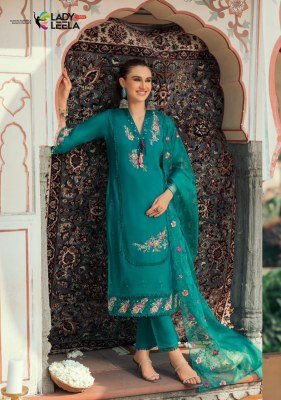 Lady Leela Leyla Collection Luxury Mul Chanderi Handwork Suits readymade suit catalogs