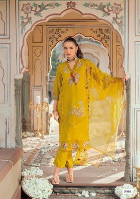 Lady Leela Leyla Collection Luxury Mul Chanderi Handwork Suits readymade suit catalogs