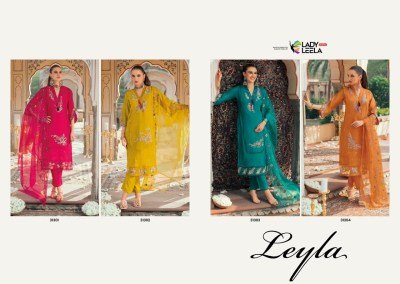 Lady Leela Leyla Collection Luxury Mul Chanderi Handwork Suits readymade suit catalogs