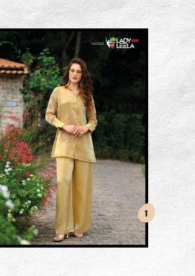 Lady Leela Marbles 7 Luxe Handwork Co ord Set Silk Top And Bottom Designer Culottes  Wholesale co ord set catalogs