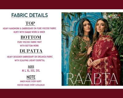 Lady Leela Raabta Premium Kurti Pant Dupatta Set Kurti catalogue wholesaler  kurtis catalogs