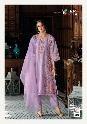  Lady Leela Saaz Designer Heavy Embroidered Viscose Kurti with Silk Pants And Organza Dupatta Wholesale kurtis catalogs