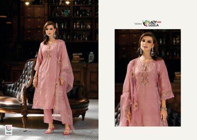  Lady Leela Saaz Designer Heavy Embroidered Viscose Kurti with Silk Pants And Organza Dupatta Wholesale kurtis catalogs