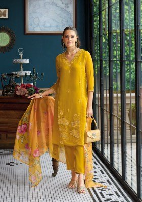 Lady Leela Saiyaara Embroidered Chanderi Kurta Set with Silk Pants And Organza Dupatta Wholesale kurtis catalogs