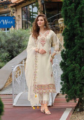 Lady Leela Shiddat 5 Luxe Heavy Handwork Vatican A Line Kurti Set with Embroidered Organza Sleeves, Daman ,Cotton Inner Pant And Dupatta Wholesale kurtis catalogs