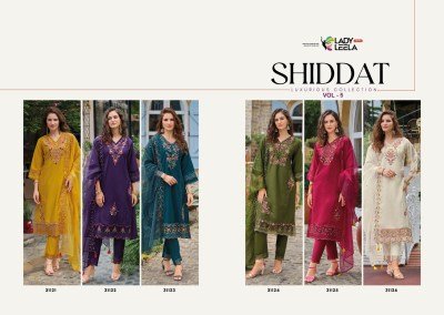 Lady Leela Shiddat 5 Luxe Heavy Handwork Vatican A Line Kurti Set with Embroidered Organza Sleeves, Daman ,Cotton Inner Pant And Dupatta Wholesale kurtis catalogs