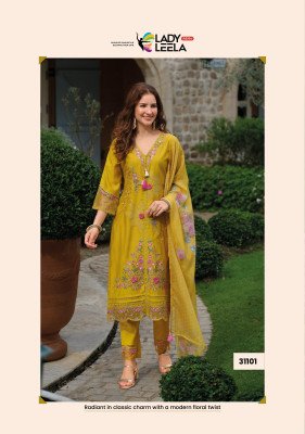 Lady Leela Zoya Designer Embroidered Viscose Silk Kurti Set with Organza Dupatta And Wholesale kurtis catalogs