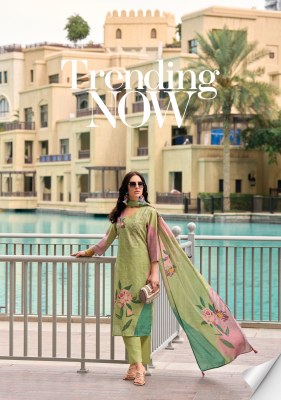 Lady Leela by Summer Pastels pure linen fancy kurti pant and dupatta catalogue readymade suit catalogs