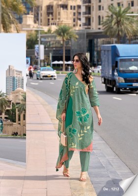 Lady Leela by Summer Pastels pure linen fancy kurti pant and dupatta catalogue readymade suit catalogs