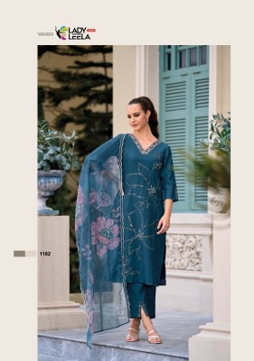 Lady leela by Rabya designer embroidered silk kurti pant with dupatta catalogue at wholesale price readymade suit catalogs