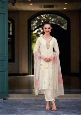 Lady leela by Rabya designer embroidered silk kurti pant with dupatta catalogue at wholesale price readymade suit catalogs