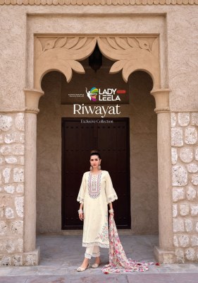 Lady leela by Riwayat heavy silk embroidered readymade kurti pant and dupatta catalogue at low rate Lady leela