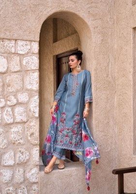 Lady leela by Riwayat heavy silk embroidered readymade kurti pant and dupatta catalogue at low rate readymade suit catalogs