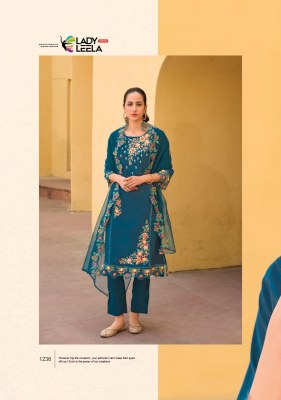 Lady leela by Shiddat 2 heavy embroidered fancy kurti pant and dupatta catalogue at amaviexpo readymade suit catalogs