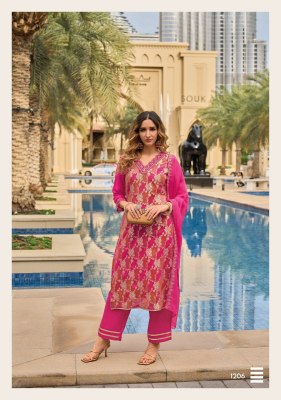 Lady leela by Shimmer pure jacquard embroidered readymade suit catlogue at amaviexpo readymade suit catalogs