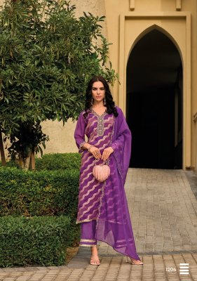 Lady leela by Shimmer pure jacquard embroidered readymade suit catlogue at amaviexpo readymade suit catalogs